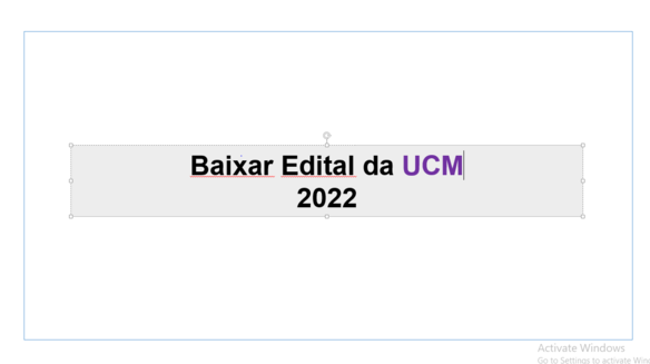 Edital da UCM 2022